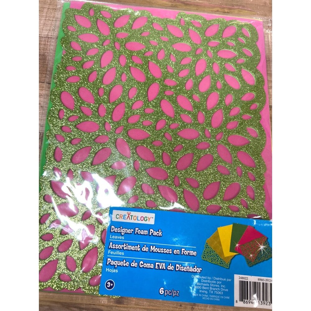 Creatology Designer Foam Pack Leaves 6 Pc Variety Set For DIY Crafts & Projects
